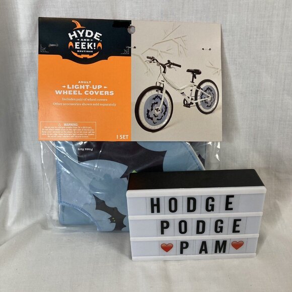 Light Up Bats Electric Bicycle Wheel Cover Set Halloween Spooky Blue Bike Parade - Picture 8 of 9